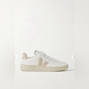 Veja V-12 Suede Trimmed Leather Sneaker
